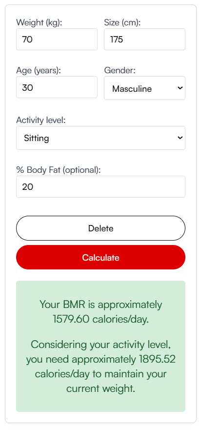 Grundumsatz berechnen