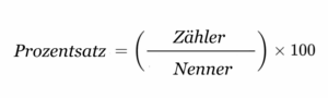 Brüche in Prozentsätze