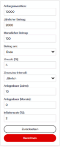 Zinseszins Rechner