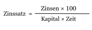 Zinssatz berechnen Formel