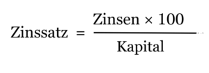 Zinssatz berechnen Formel