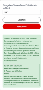 Beta hCG Wert Tabelle