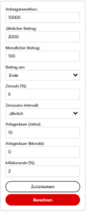 Zins und zinseszins rechner