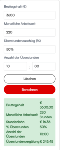 Überstunden-Rechner