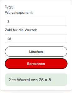 Wurzel Rechner