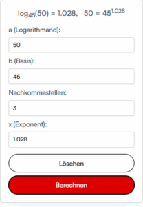 Logarithmus Rechner