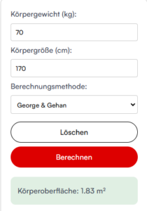 Körperoberfläche rechner