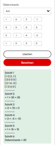 Determinantenrechner